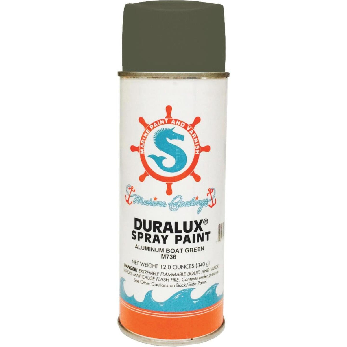 DURALUX Aluminum Boat Green 12 Oz. Marine Spray Paint - Saltillo