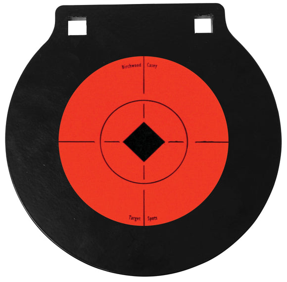 Birchwood Casey 47608 World of Targets Double Hole Black Gong w/Orange Target AR500 Steel