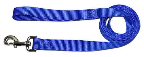 Leather Brothers One Ply Nylon Lead 1 x 6 ft. Blue (1 x 6', Blue)