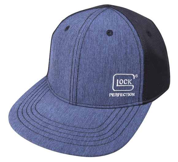 Glock AS10080 Pro-Curve  Perfection Hat Navy Front w/Black Mesh Back Cotton Velcro