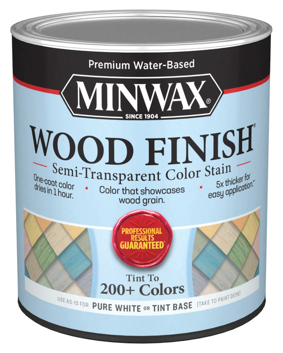 MINWAX® Wood Finish® Water-Based Semi-Transparent Color Stain, Quart (1 Quart)