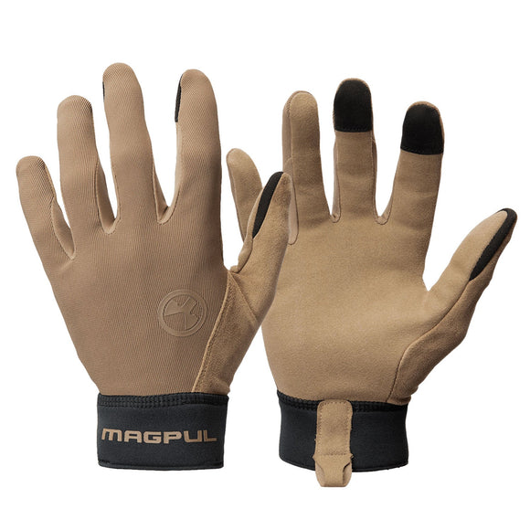 Magpul MAG1014-251 Technical Glove 2.0 Coyote Touchscreen Synthetic w/Suede Thumbs Large