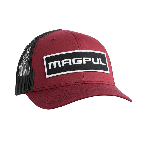Magpul MAG1104-604 Wordmark Patch Trucker Cardinal/Black OSFA