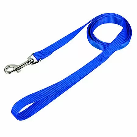Leather Brothers Single Ply Nylon Lead 3/4 x 4 ft. Blue (3/4 x 4', Blue)
