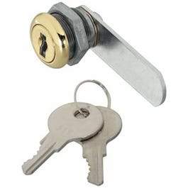 Door/Drawer Utility Lock, Brass, 1/4-In.
