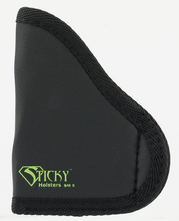 Sticky Holsters SM5MODLAS SM-5 Glock 42 with Laser Latex Free Synthetic Rubber Black w/Green Logo