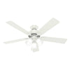 Hunter 52 Swanson Indoor Ceiling Fan with LED 3 Light and Pull Chain - Fresh White (52, Fresh White)