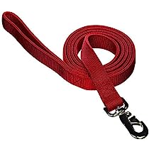 Leather Brothers One Ply Nylon Lead 1 x 6 ft. Red (1 x 6 ft., Red)