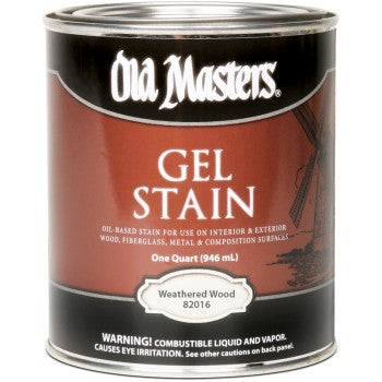 Old Masters 82004 Gel Stain, Weathered Wood ~ Quart