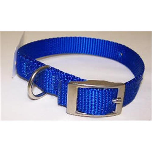 Leather Brothers  Pet Collar 14″ 103N-BL14 5/8 x 14 (5/8 x 14 in., Blue)
