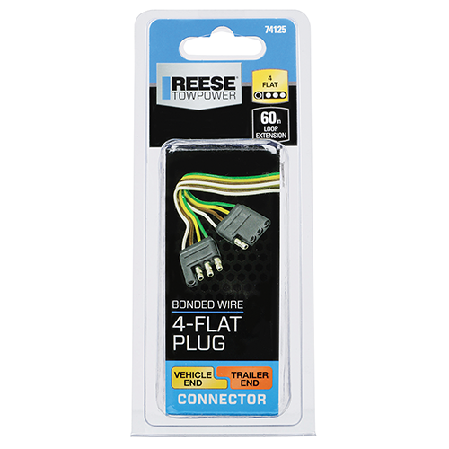 Reese Towpower® Wiring Connector 4-Way Flat Extension Length Wire (74125 - 60 in.)