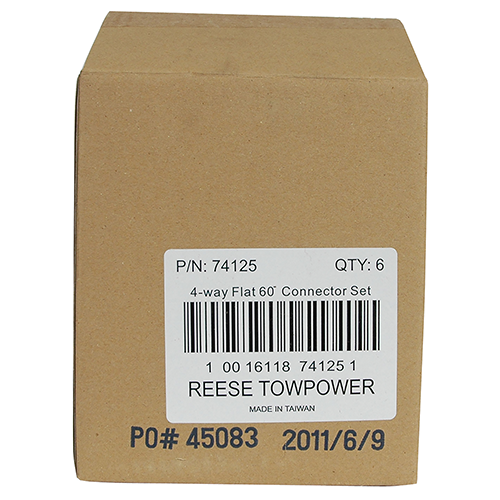 Reese Towpower® Wiring Connector 4-Way Flat Extension Length Wire (74125 - 60 in.)