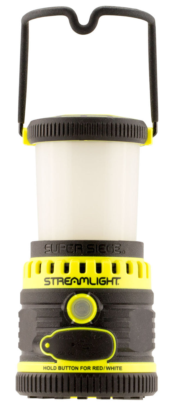 Streamlight 44945 Super Siege Lantern 1100/550/125 Lumens White LED/Red LED Lithium Ion Yellow