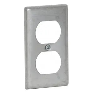 Hubbell Handy Box Cover Duplex Receptacle (4 in. x 2 in.)
