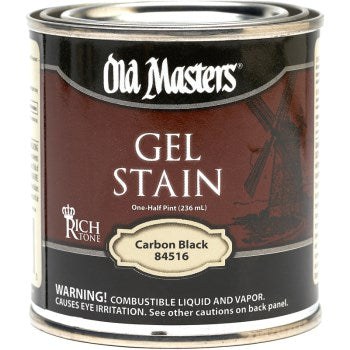 Old Masters 84516 Old Masters Gel Stain, Carbon Black ~ Half Pint