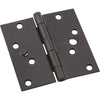 National 4 In. Oil Rubbed Bronze Square Door Hinge, (3-Pack)