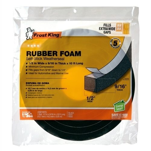 Frost King Rubber Foam Weatherseal (3/4W X 10'L)