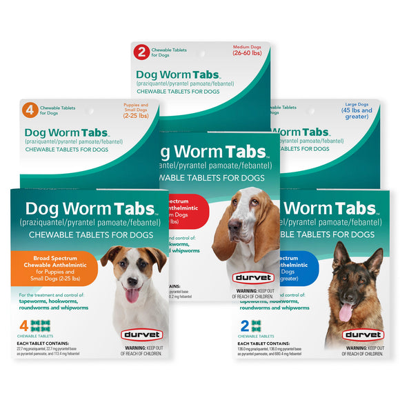 Durvet Dog Worm Tabs (Large Dogs (> 45 lbs.) 2 Count)