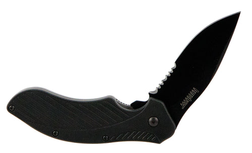 Kershaw 1605CKTST Clash  3.10 Drop Point Part Serrated Black Oxide 8Cr13MoV SS FRN Black Handle Folding