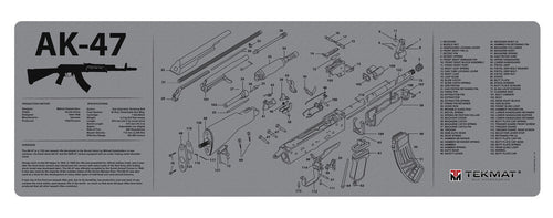 TekMat TEKR36AK47GY Original Cleaning Mat  AK-47 Parts Diagram 12 x 36 Gray