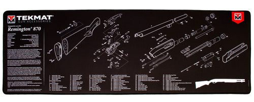 TekMat TEKR44REM870 Ultra Premium Cleaning Mat  Remington 870 Parts Diagram 15 x 44