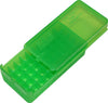 MTM P50SS4516 Side-Slide Ammo Box Pistol 45 ACP,10mm,32 NAA, 357 Sig,38 Casull,40 S&W,400 Cor-Bon 50 Rounds Clear Green Plastic