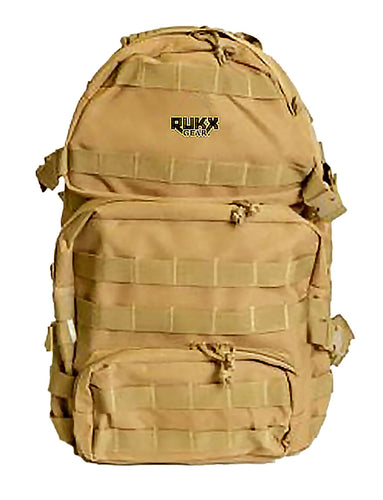 RUKX GEAR  Tactical 3 Day 600D Polyester 16 x 10 x 10 Tan