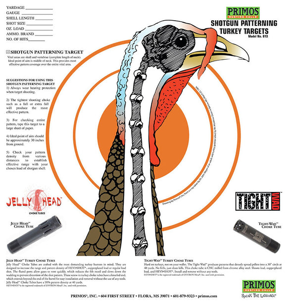 Primos 6041 Shotgun  Turkey Paper Target 10.75