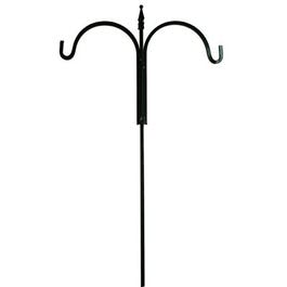 Shepherds Hook Plant Hanger, Double, Bronze, 90-In.