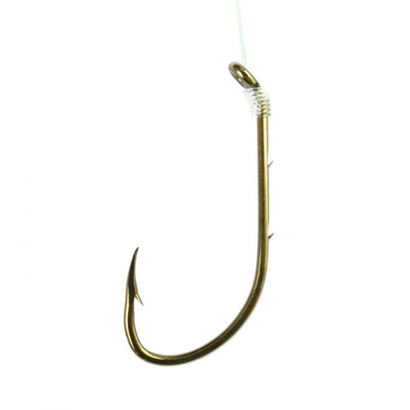 Eagle Claw Baitholder Snelled Fish Hook (Bronze)