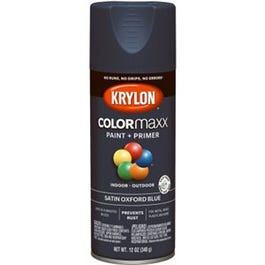 COLORmaxx Spray Paint + Primer, Satin Oxford Blue, 12-oz.