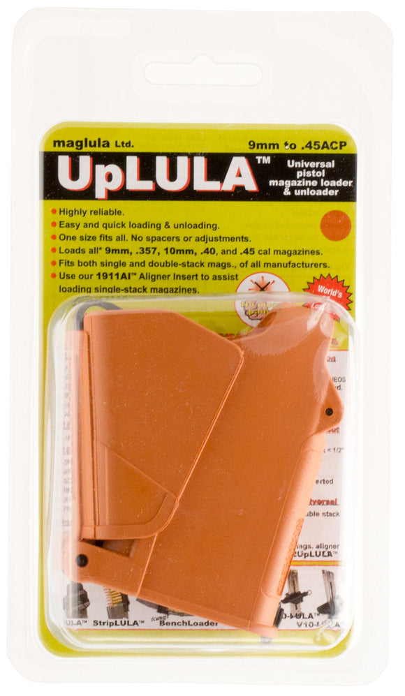 Maglula UP60BO Loader UpLULA 9mm, 45 ACP Orange