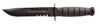 Ka-Bar 1257 Short Fight/Utility 5.25 Clip Point Part Serrated Black 1095 Cro-Van Kraton G Black Handle Fixed