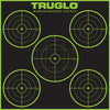 Truglo TG11A12 Tru-See  Self-Adhesive Paper 12 x 12 5-Bullseye Black Target Paper w/Green Accents 12 Per Pack
