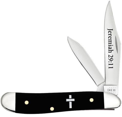 Case Religious Sayings Jeremiah 29:11 Embellished Smooth Black Synthetic Peanut (Black Synthetic)