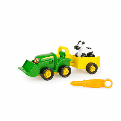 John Deere Build-a-Buddy - Bonnie Scoop Tractor with Wagon, Cow and Screwdriver (Build-a-Buddy - Bonnie Scoop Tractor)