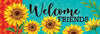 Custom Decor Sunflower Welcome-Signature Sign (15”x 5”)