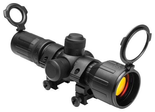 NCStar SEECR3942R Compact Tactical3-9x 42mm Obj 37.7-12.5 ft @ 100 yds FOV 30mm Tube Black Finish Illuminated P4 Sniper