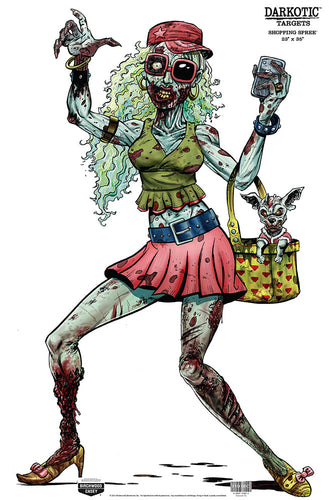 Birchwood Casey 35665 Darkotic  Zombie Valley Girl Hanging Paper Target 12 x 18 8 Per Pack