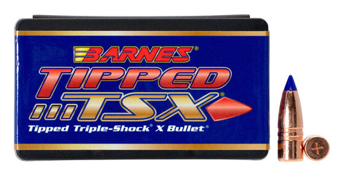 Barnes Bullets 30459 Tipped TSX  35 Caliber .358 180 GR TTSX Flat Base 50 Per Box