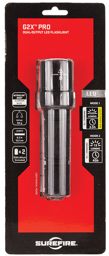 Surefire G2XDBK G2X Pro 6V 15/320 Lumens LED Black Polymer