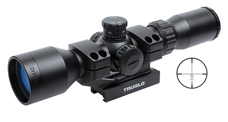 Truglo TG8539TL Tru-Brite 30 3-9x 42mm Obj 28.8-12.1 ft @ 100 yds FOV 1 Tube Black Matte Finish Illuminated Duplex Mil-Dot