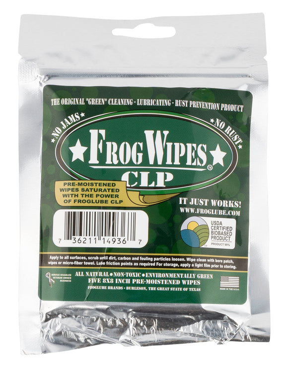 FrogLube 14936 FrogWipes  8x8 Wipes 5