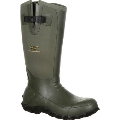 Georgia Boot Waterproof Rubber Boot (Green, 14 Men)