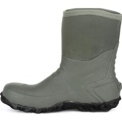 Georgia Boot Waterproof Mid Rubber Boot (Green, 8 M)