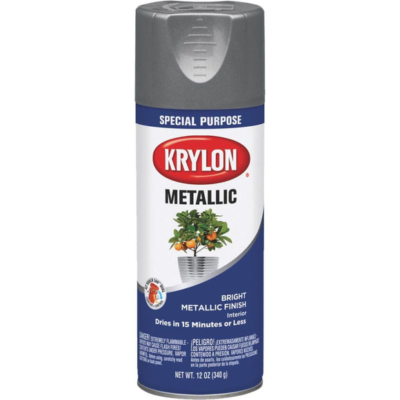 Krylon Metallic 11 Oz. Flat Spray Paint, Dull Aluminum