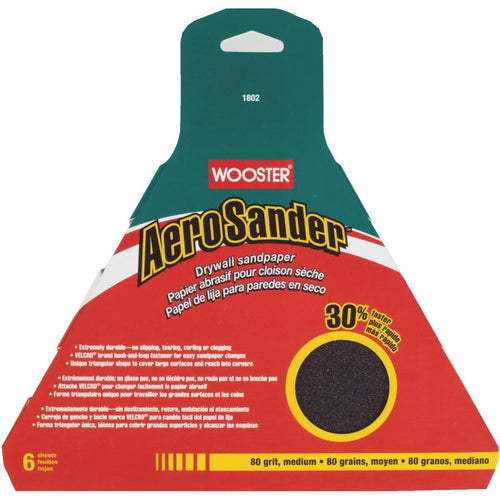Wooster AeroSander 80 Grit Sandpaper (6 Pack)