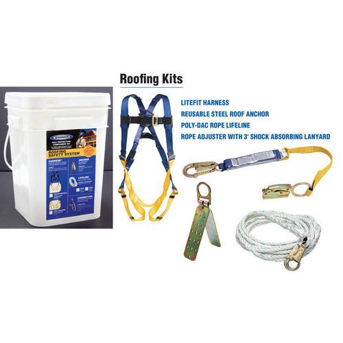 Werner K111201 50-foot Basic Roofing Kit with Pass-thru Buckle Harness