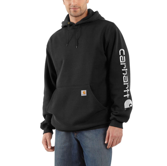 Carhartt Loose Fit Midweight Logo Sleeve Graphic Sweatshirt in Black (Regular)