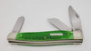 Case XX John Deere Large Stockman Bright Green Bone Pocket Knife 6375
